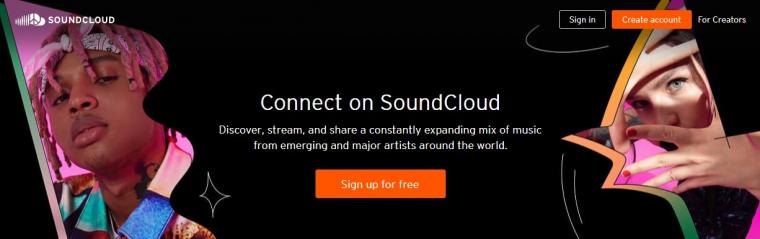 soundcloud home page