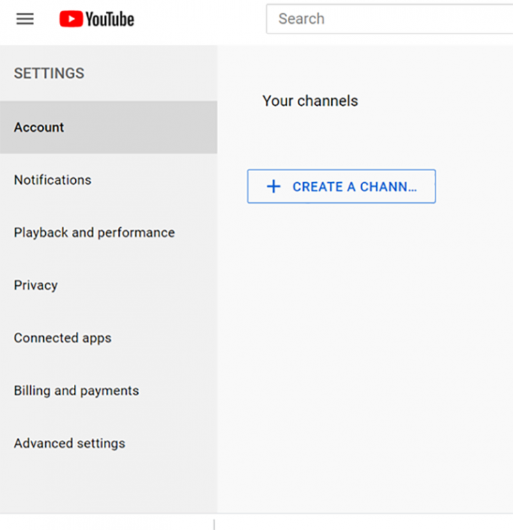 Create YouTube Channel